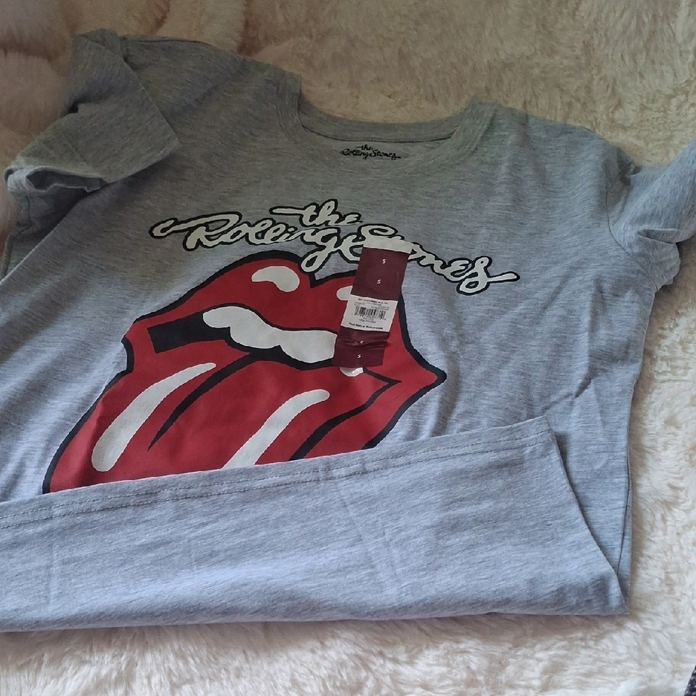 The Rolling Stones Womens  T-Shirt in Gray and Red - Picture 2 of 3
